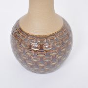 Handmade Danish Mid-Century Modern Stoneware Lamp with Graphic Pattern by Soholm