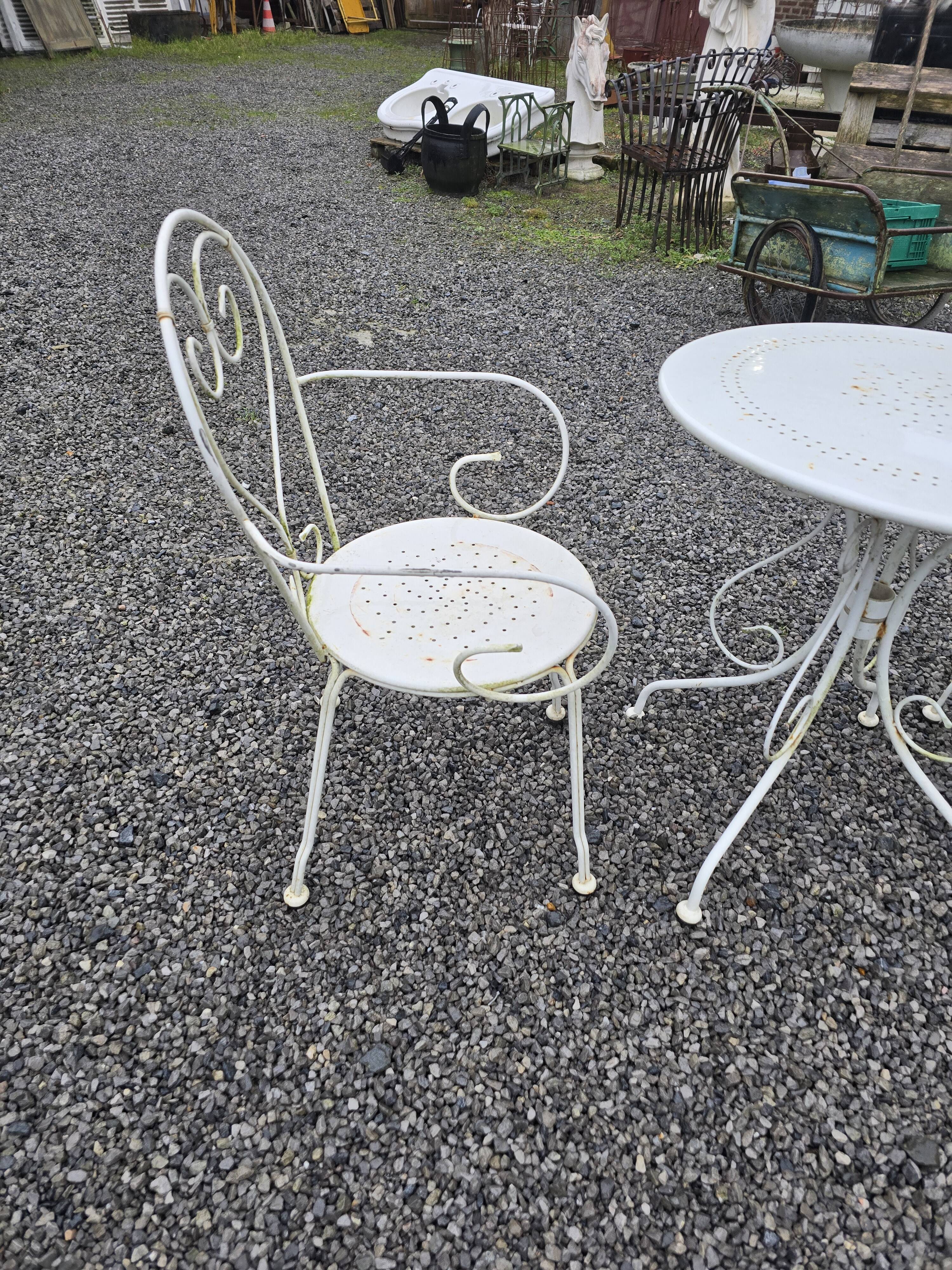 Wrought iron garden furniture