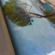 Tableau HSP "Mediterranean Sea" boat and fisherman signed Dorges