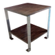 Coffee table or side table in Zebrano wood and chrome, 1970s