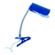 Lampe pince orientable bleue, flexible chrome, années 800, vintage