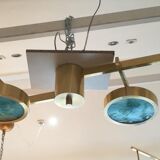 Lustre en laiton et verre de Murano