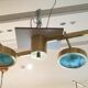 Brass and Murano glass chandelier
