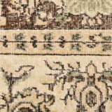 5x9 Cream & Brown Turkish Vintage Rug 162x260Cm SK 24779