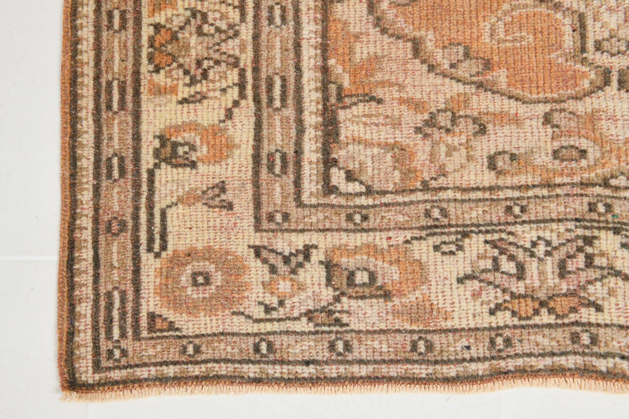 7x9 Vintage Salmon Orange & Beige Living Room Persian Vintage Rug,168x257cm