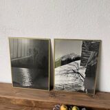 Old photographs lake and mountain