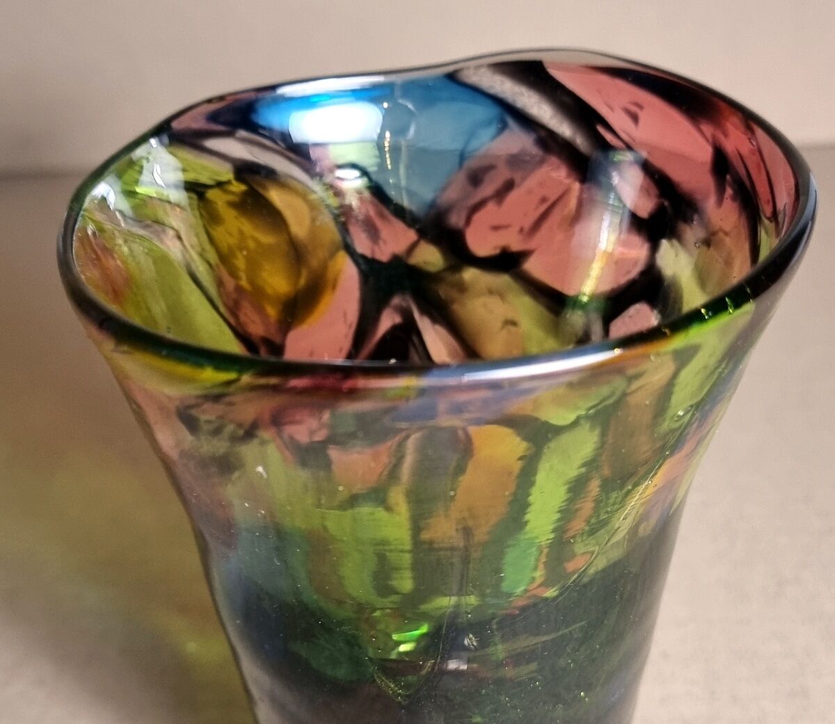Multicolored Murano vase