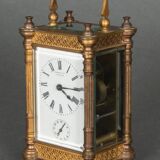 Clock Tiffany & Co New York officer's clock skeleton columns