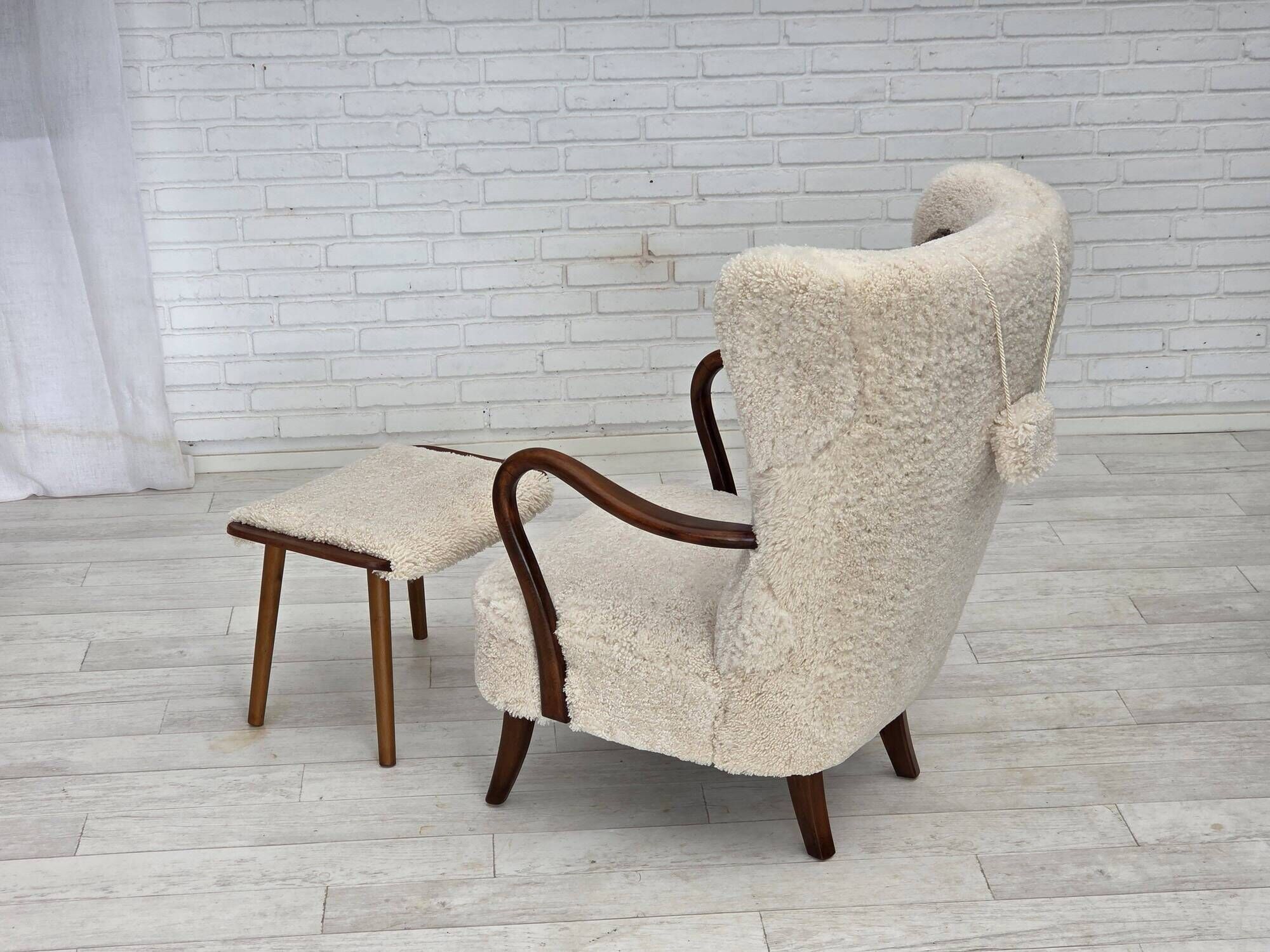 1960s, Danish design by A. Christensen for Slagelse Møbelværk, sheepskin.