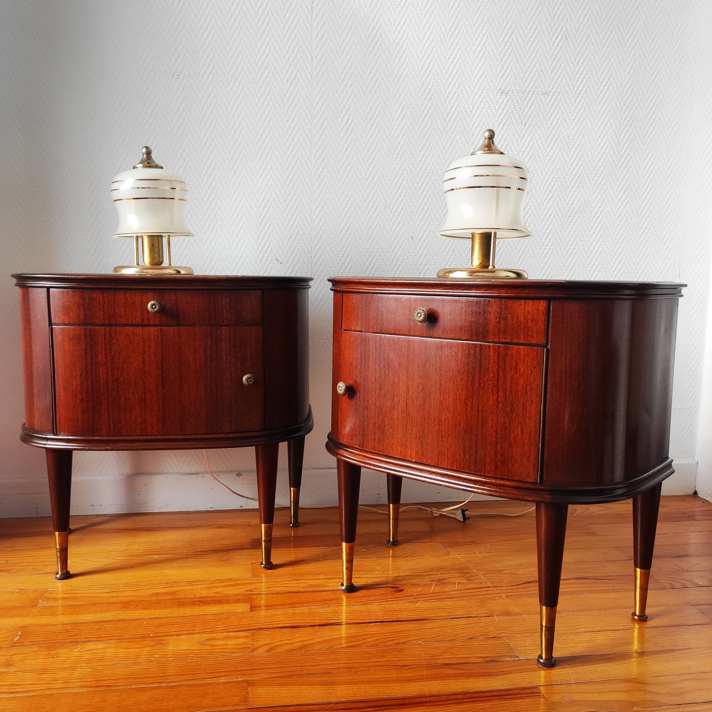 Pair of Italian bedside tables 1956