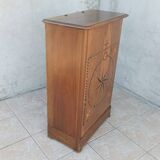 Inlaid walnut entryway sideboard