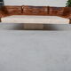 Travertine mid-century belgium coffee table