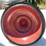 Ancient Burmese laywood offering pot