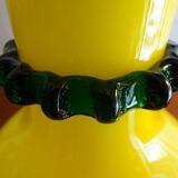 Vase ball glass murano lemon yellow