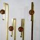 Mid-Century Brass and Wood Coat Rack. Italy 1970s