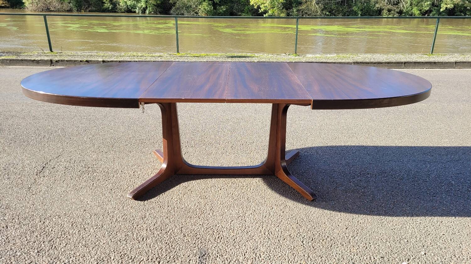 Vintage Baumann Scandinavian oval table - 1960s