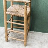 High straw chair for children