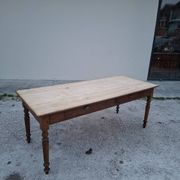 Table de métier ancienne, 2 tiroirs, piètements Louis Philippe
