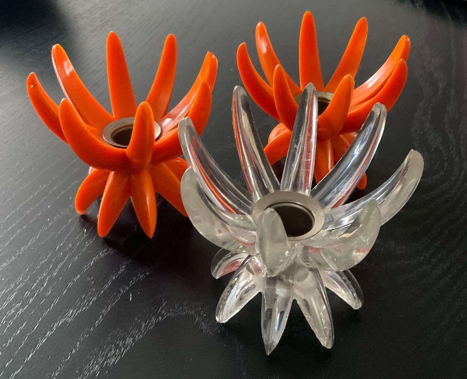 Friedel candle holder trio from the 1960s.