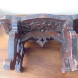 small bench or footrest, wood