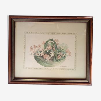 Tableau bouquet champêtre