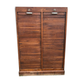 Meuble classeur à rideaux de notaire chêne