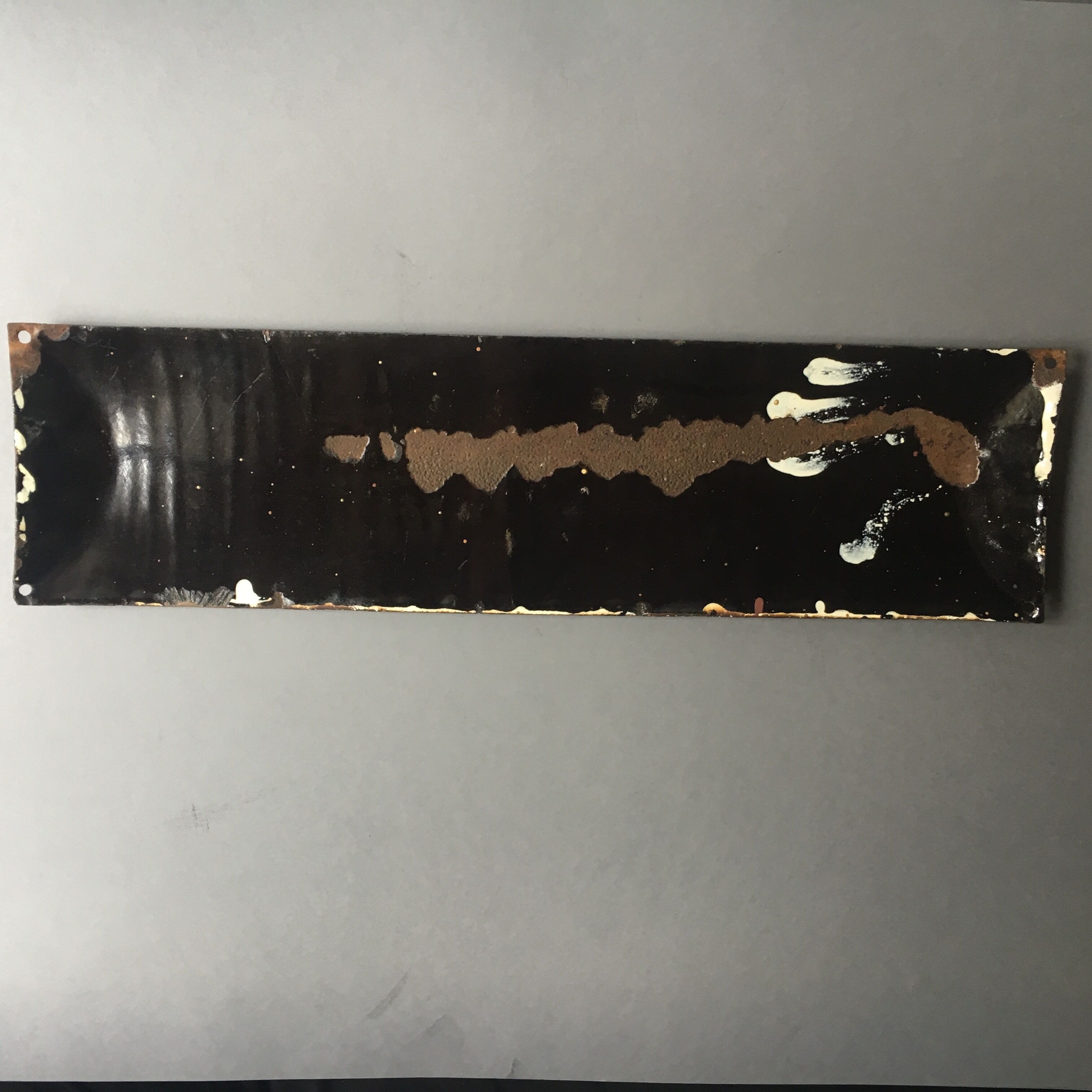 Antique soviet enamelled plaque "1st street west"