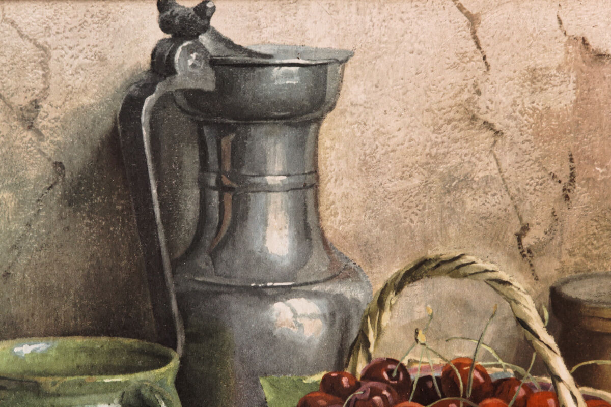 Still life, art deco frame