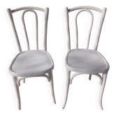 Pair of white bistro chairs