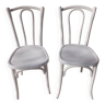 Pair of white bistro chairs