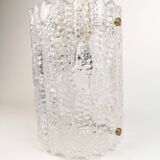 Suspended cylindrical crystal chandelier Mid-Century modern Carl Fagerlund for Orrefors, 1960s