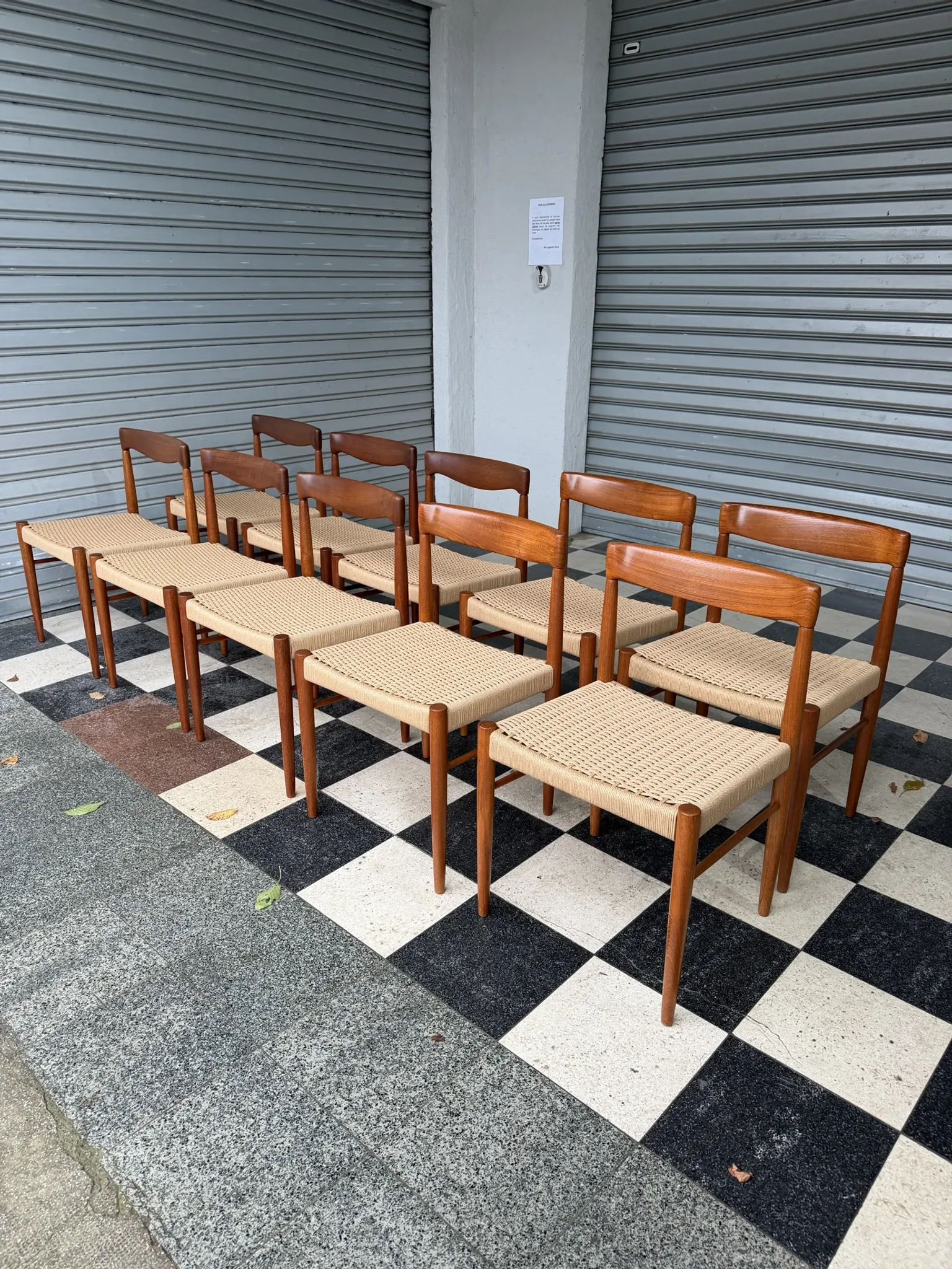 Set of 10 chairs by Henry Walter Klein