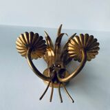 Double golden spike wall lamp