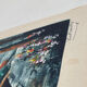 Old colour etching – View of Paris and the Eiffel Tower