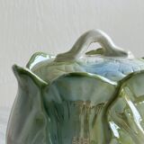 Sugar bowl - cabbage slip condiment pot.