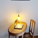 Louis XVI style oak desk console table