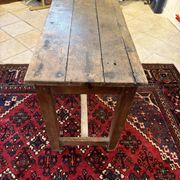 Small antique farmhouse table in solid wood – Authentic patina