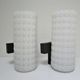 Pair of opaline wall lamps cylinder and metal years 50-60