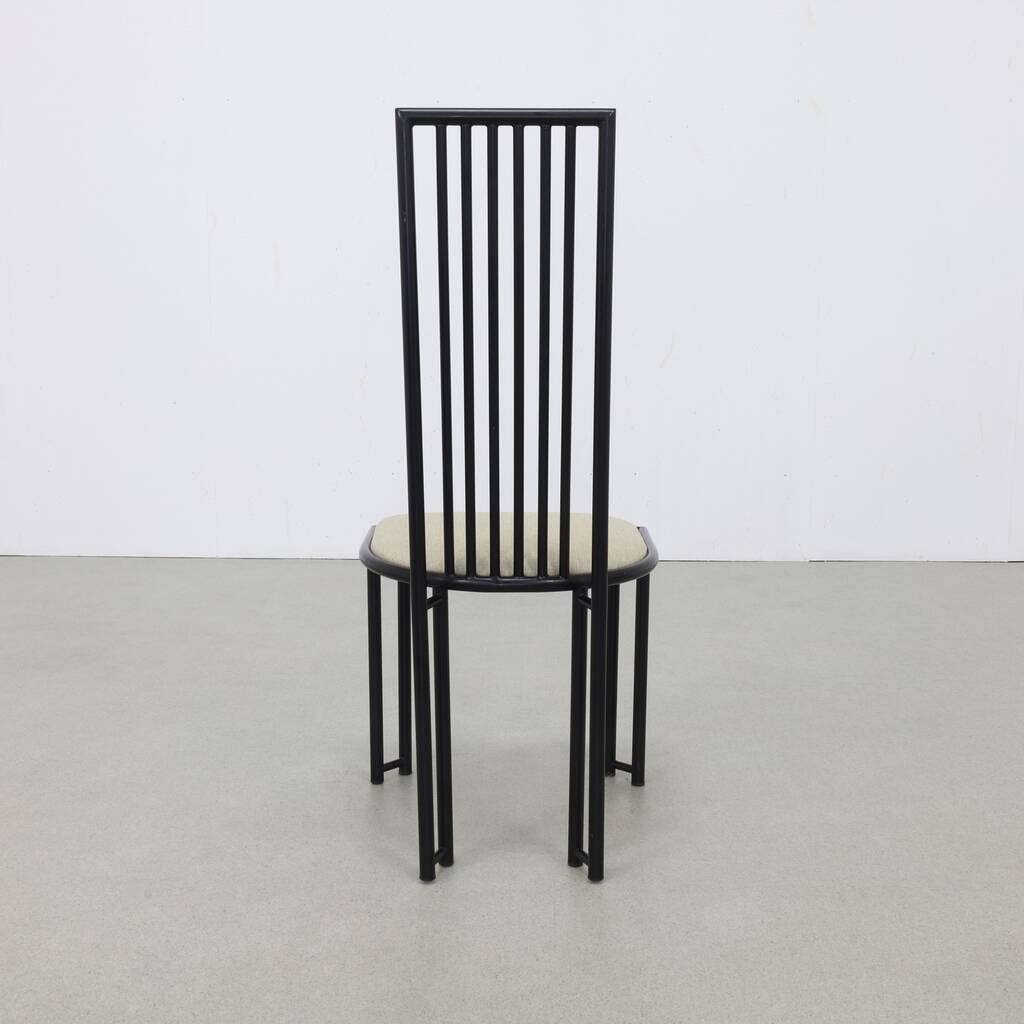 6x Postmodern Dining Chair, 1980s NEW upholstery