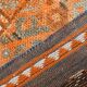 3x11 Orange Brown Tribal Turkish Vintage Runner Rug, 88x330Cm
