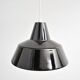 Black enamel ceiling lamp by Louis Poulsen, 1950s