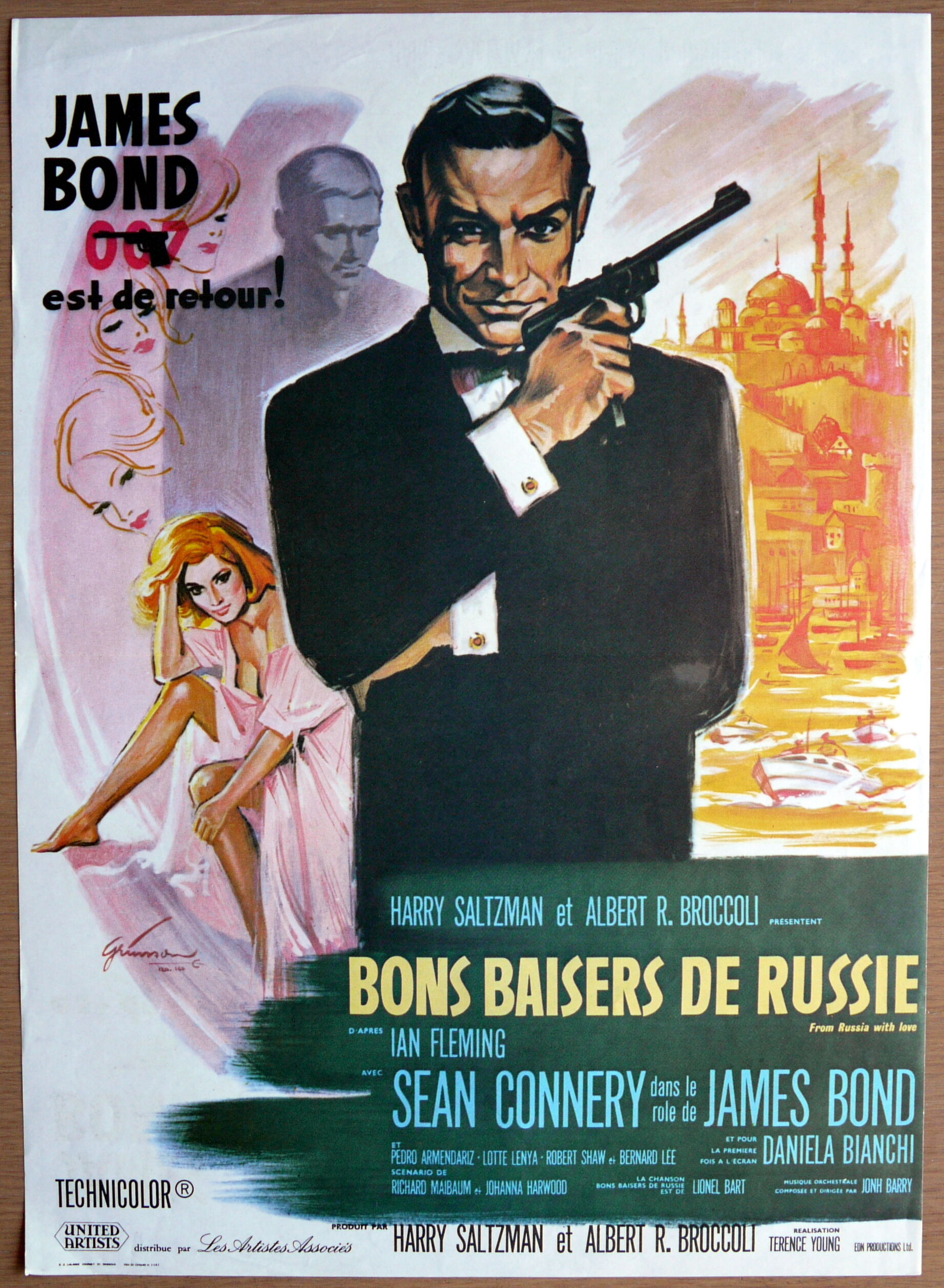 Original movie poster "Good Kisses from Russia" Sean Connery - James Bond 007