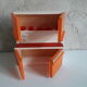 Doll furniture, orange vintage kitchen toy