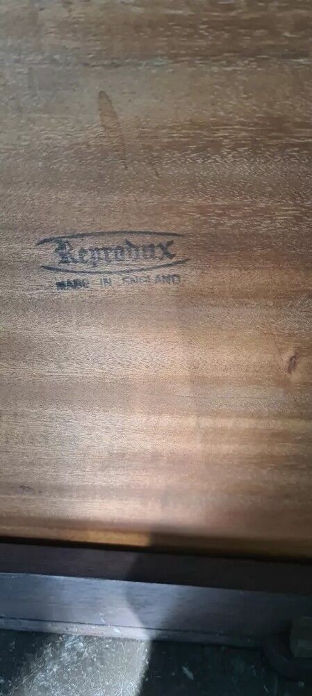 Vintage military campaign wooden bedside table by Reprodux England