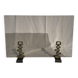 Modernist bronze firewall