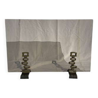 Modernist bronze firewall
