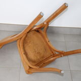 2 Baumann chairs back wide light beech