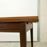 60's rectangular Scandinavian table with extension cords