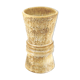 Beige coarse earthenware vase in the shape of an hourglass