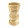 Beige coarse earthenware vase in the shape of an hourglass